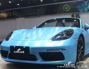 CARLIKE CL-ME-01 VINILO MATE ELECTRO MAGIC LIGHT AZUL CIELO PORSCHE 