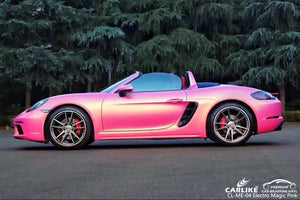 CARLIKE CL-ME-04 PEGATINA DE VINILO ROSA MÁGICA ELECTRO MATE ENVOLTURA PORSCHE 