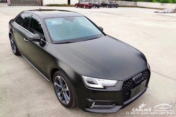 CARLIKE CL-MS-01 SUPER MATTE SATIN BLACK VINYL FOR AUDI - CARLIKE WRAP