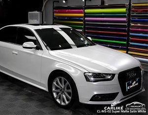 CARLIKE CL-MS-02 SUPER MATTE SATIN WHITE VINYL WRAP AUDI