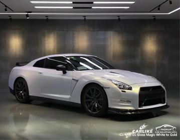 CARLIKE CL-MW-01 MAGIC CHAMELEON GLOSS WHITE TO GOLD VINYL WRAP NISSAN - CARLIKE WRAP