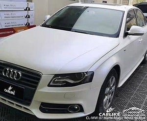 CARLIKE CL-MW-07 magic chameleon matte white to blue vinyl for audi