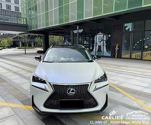 CARLIKE CL-MW-07 vinilo mágico camaleón blanco mate a azul para lexus