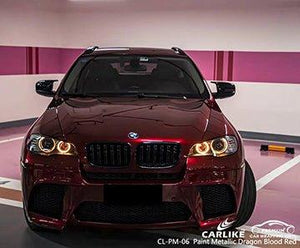 CARLIKE CL-PM-06 paint metallic dragon blood red vinyl for bmw