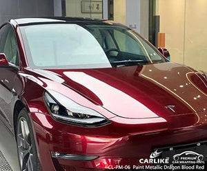 CARLIKE CL-PM-06 pintura vinilo rojo sangre dragón metalizado para tesla