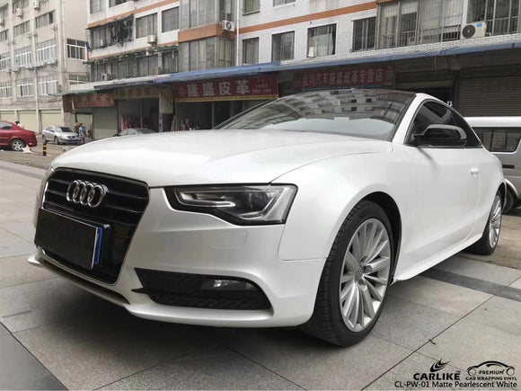 CARLIKE CL-PW-01 MATTE PEARLESCENT WHITE VINYL AUDI WRAPS - CARLIKE WRAP