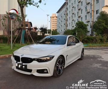 CARLIKE CL-PW-02 gloss pearlescent white vinyl for bmw - CARLIKE WRAP