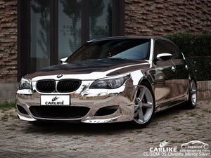 CARLIKE CL-SCM-09 ESPEJO CROMADO ENVOLTURA DE VINILO PLATA BMW 