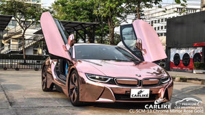 CARLIKE CL-SCM-13 ESPEJO CROMADO VINILO ORO ROSA ENVOLTURA BMW 