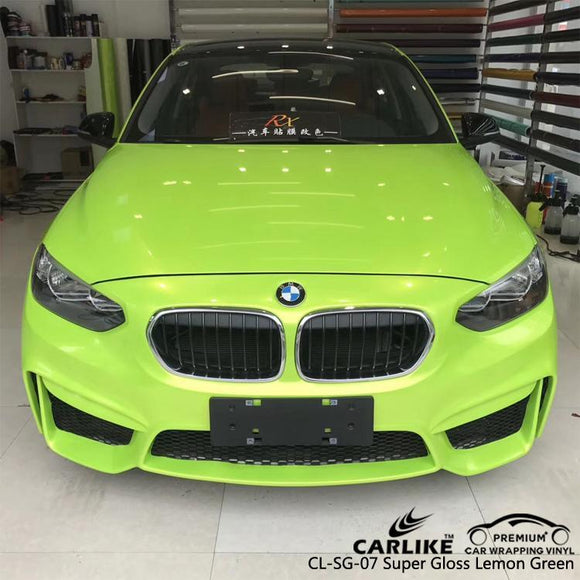 CARLIKE CL-SG-07 SUPER GLOSS LEMON GREEN VINYL BMW WRAP - CARLIKE WRAP