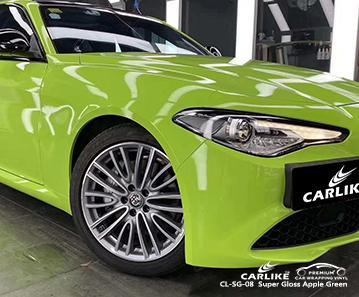 CARLIKE CL-SG-08 super gloss apple green vinyl low-viscosity glue car wraps Wicklow Ireland - CARLIKE WRAP
