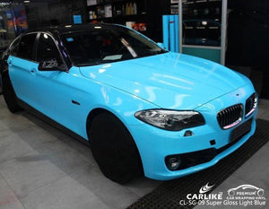 CARLIKE CL-SG-09 ENVOLTURA DE VINILO AZUL CLARO SUPER BRILLANTE BMW 