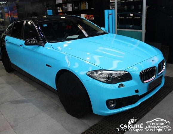 CARLIKE CL-SG-09 SUPER GLOSS LIGHT BLUE VINYL WRAPPNG BMW - CARLIKE WRAP