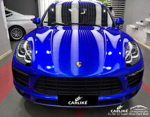 CARLIKE CL-SG-11 ENVOLTURA DE VINILO AZUL OSCURO SUPER BRILLANTE PORSCHE 