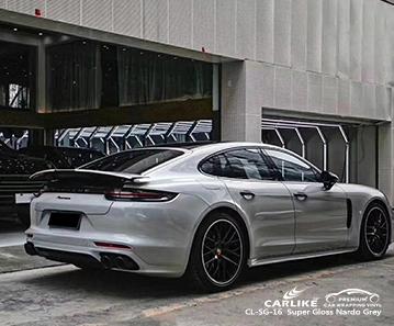 CARLIKE CL-SG-16 super gloss nardo grey good conformity car vinyl wrap The Hague Poland - CARLIKE WRAP