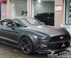 CARLIKE CL-SM-01 super matte black vinyl for Mustang