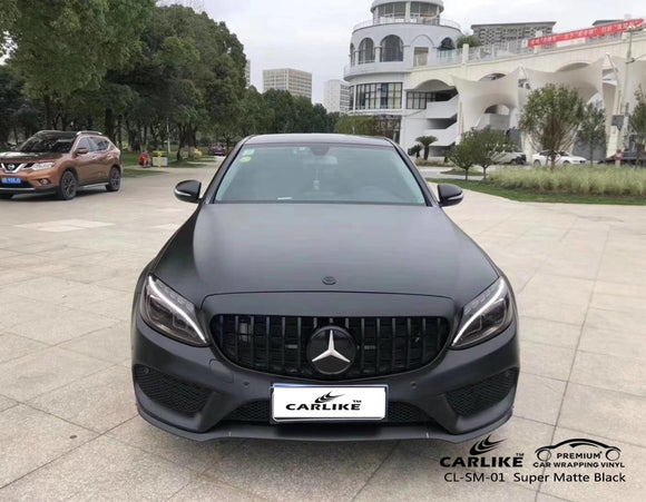 CARLIKE CL-SM-01 super matte black vinyl wrap mercedes Paranaque Philippines - CARLIKE WRAP