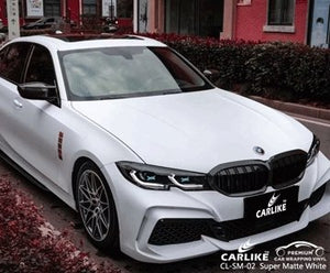 CARLIKE CL-SM-02 super matte white vinyl for bmw