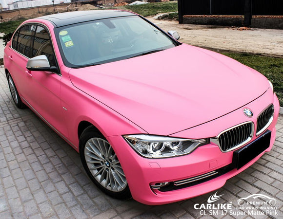 CARLIKE CL-SM-17 SUPER MATTE PINK VINYL BMW WRAPPING - CARLIKE WRAP