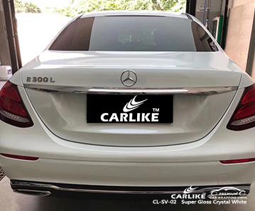 CARLIKE CL-SV-02 super gloss crystal white high polymeric with double casting vinyl Saronic Gulf Greece - CARLIKE WRAP