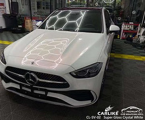 carlike cl-sv-02 super gloss crystal white vinyl for mercedes-benz