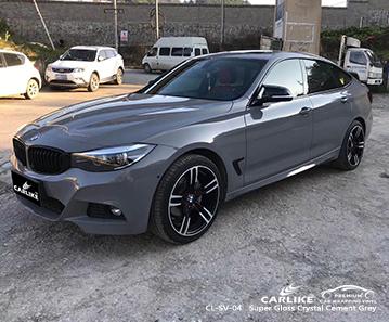 CARLIKE CL-SV-04 super gloss crystal cement grey vinyl air free tech+ auto film Thailand - CARLIKE WRAP