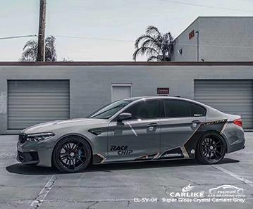 CARLIKE CL-SV-04 super gloss crystal cement grey vinyl dry application auto wraps Finland - CARLIKE WRAP