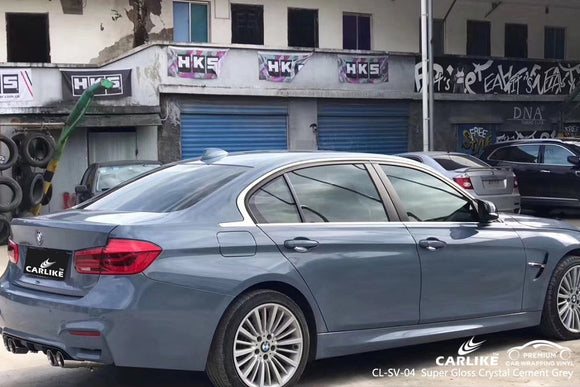 CARLIKE CL-SV-04 super gloss crystal cement grey vinyl wrap bmw Sabah Malaysia - CARLIKE WRAP