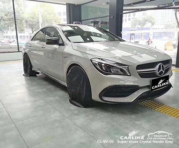 CARLIKE CL-SV-05 super gloss crystal nardo grey vinyl easy to install for car Brussels Belgium - CARLIKE WRAP