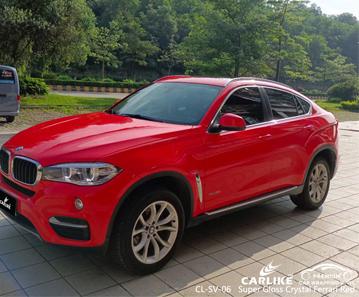 CARLIKE CL-SV-06 super gloss crystal ferrari red vinyl for bmw - CARLIKE WRAP