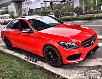 CARLIKE CL-SV-06 SUPER GLOSS CRYSTAL FERRARI RED VINYL WRAP MERCEDES-BENZ - CARLIKE WRAP