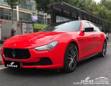 CARLIKE CL-SV-07 SUPER GLOSS CRYSTAL HOT RED VINYL WRAP MASERATI - CARLIKE WRAP