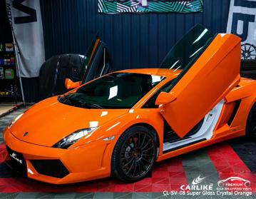 CARLIKE CL-SV-08 SUPER GLOSS CRYSTAL ORANGE VINYL WRAP Lamborghini - CARLIKE WRAP