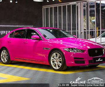 CARLIKE CL-SV-09 super gloss crystal rose red super air release vinyl for Jaguar Guatemala - CARLIKE WRAP