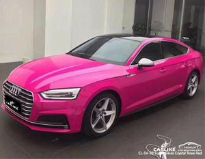 CARLIKE CL-SV-09 ENVOLTURA DE VINILO ROJO ROSA CRISTAL SUPER BRILLANTE AUDI 