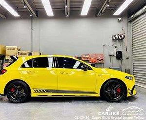 CARLIKE CL-SV-14 vinilo super brillo amarillo limón cristal para mercedes-benz