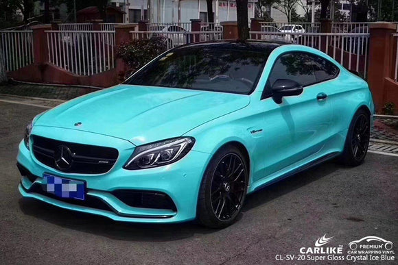 CARLIKE CL-SV-20 SUPER GLOSS CRYSTAL ICE BLUE VINYL For Mercedes - CARLIKE WRAP