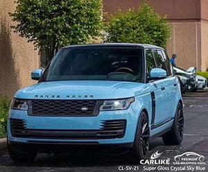 CARLIKE CL-SV-21 super gloss crystal sky blue vinyl for land rover