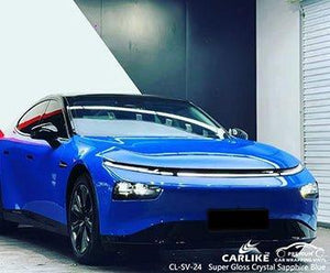 CARLIKE CL-SV-24 super gloss crystal sapphire blue vinyl for xpeng