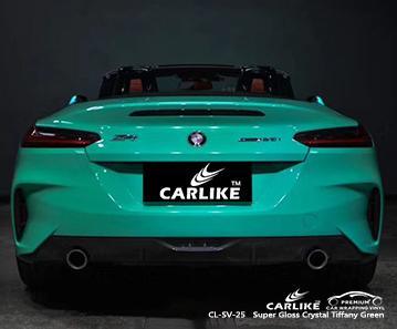 CARLIKE CL-SV-25 super gloss crystal tiffany green vinyl high polymer pvc wraps Reykjavik Iceland - CARLIKE WRAP