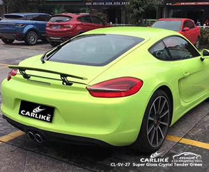 CARLIKE CL-SV-27 super gloss crystal tender green vinyl air bubble free car wraps Wisconsin United States