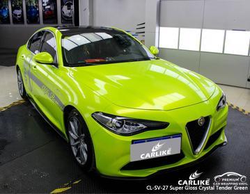 CARLIKE CL-SV-27 SUPER GLOSS CRYSTAL TENDER GREEN VINYL WRAP Alfa Romeo - CARLIKE WRAP