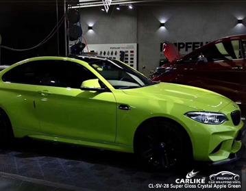 CARLIKE CL-SV-28 SUPER GLOSS CRYSTAL APPLE GREEN VINYL - CARLIKE WRAP