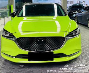 CARLIKE CL-SV-28 super gloss crystal apple green vinyl for mazda