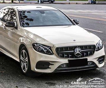 CARLIKE CL-SV-30 super gloss crystal khaki green vinyl for benz - CARLIKE WRAP