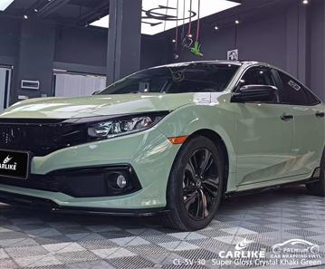 CARLIKE CL-SV-30 super gloss crystal khaki green vinyl for Honda - CARLIKE WRAP