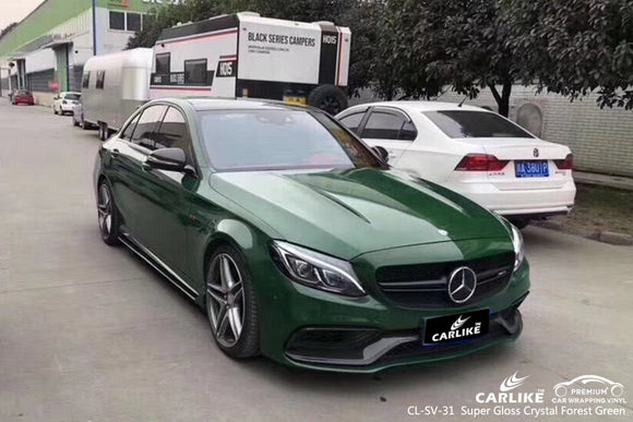 CARLIKE CL-SV-31 super gloss crystal forest green vinyl wrap car Angeles Philippines - CARLIKE WRAP