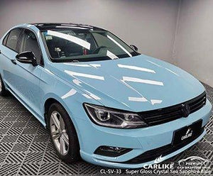 CARLIKE CL-SV-33 super gloss crystal sea sapphire blue vinyl for volkswagen