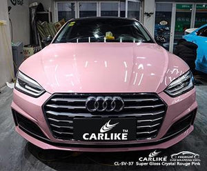 CARLIKE CL-SV-37 super gloss crystal rouge pink vinyl auto film Inglaterra Reino Unido