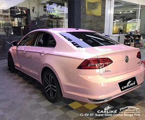 CARLIKE CL-SV-37 super gloss crystal rouge pink vinyl car wrapping Gelderland Netherlands